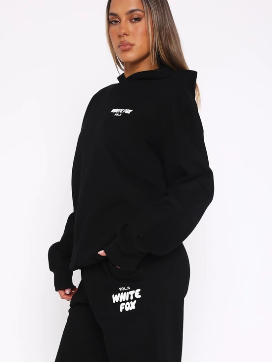 White Fox Boutique Tops - SET White Fox Boutique Offstage Monochrome Hoodie and Sweats